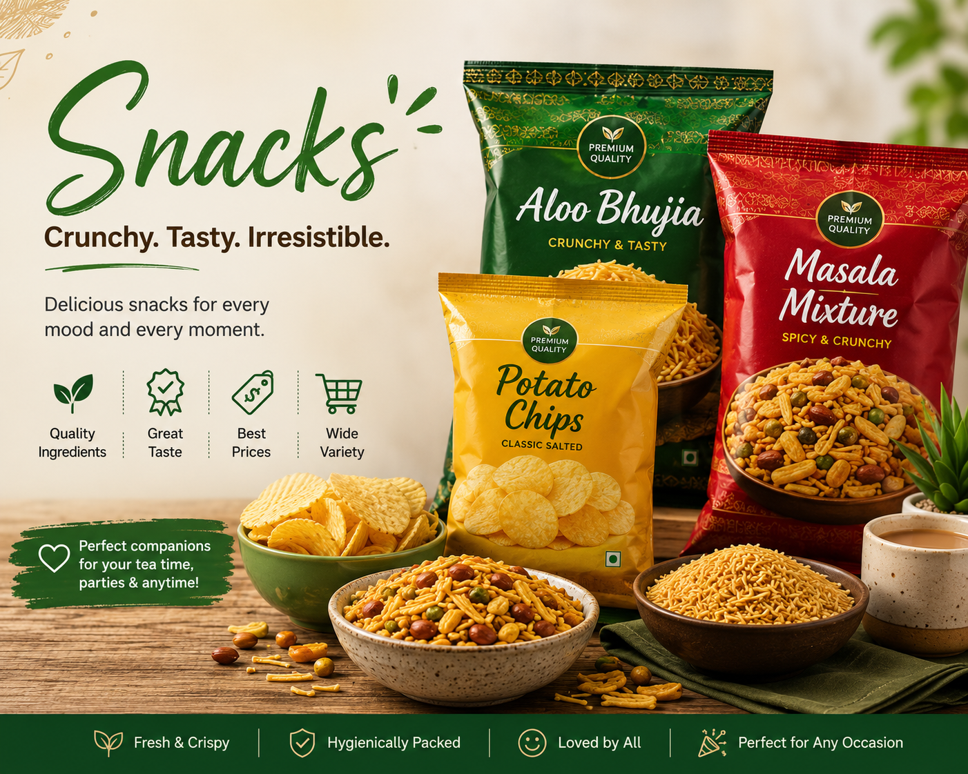 Spices and snacks